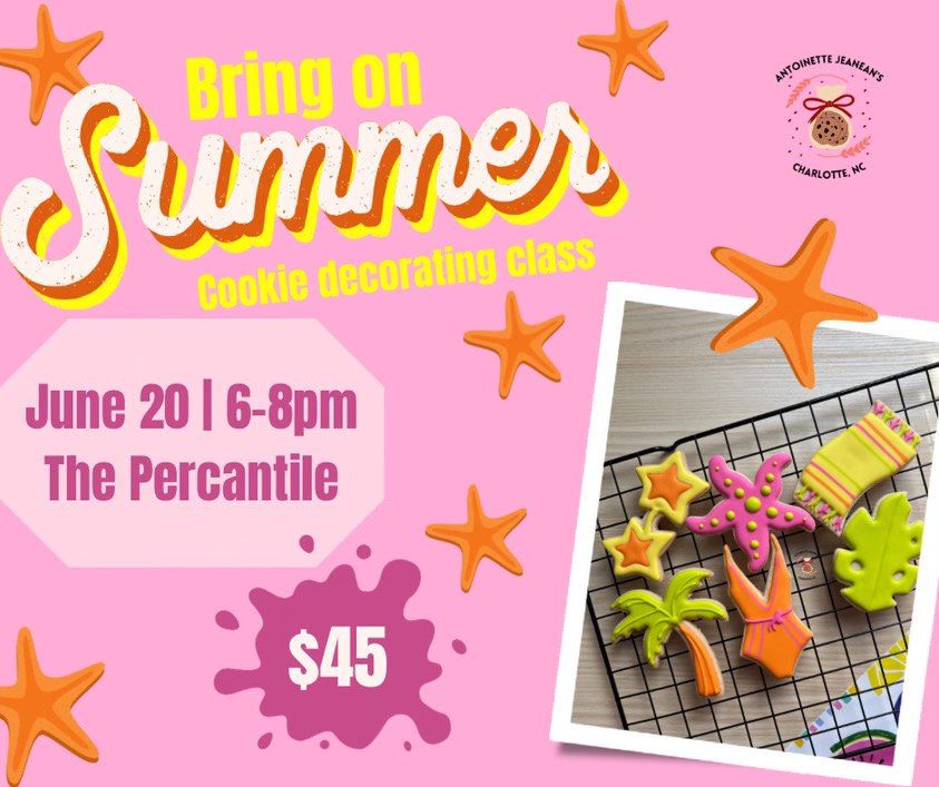 Summer themed Cookie Decorating Class at The Perc! 