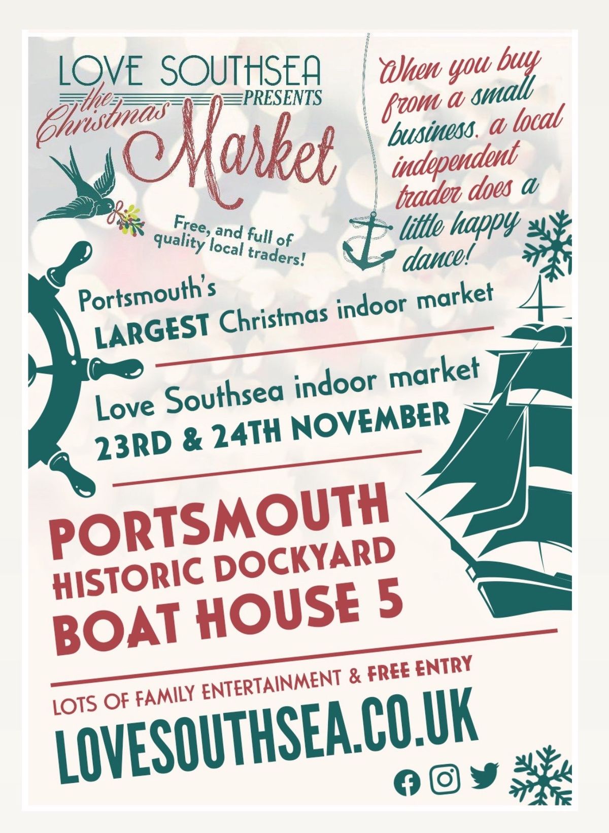 Love Southsea indoor mega market Portsmouth Historic Dockyard;