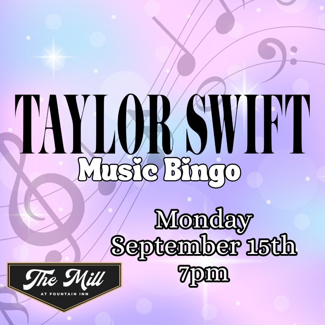 Taylor Swift Music Bingo