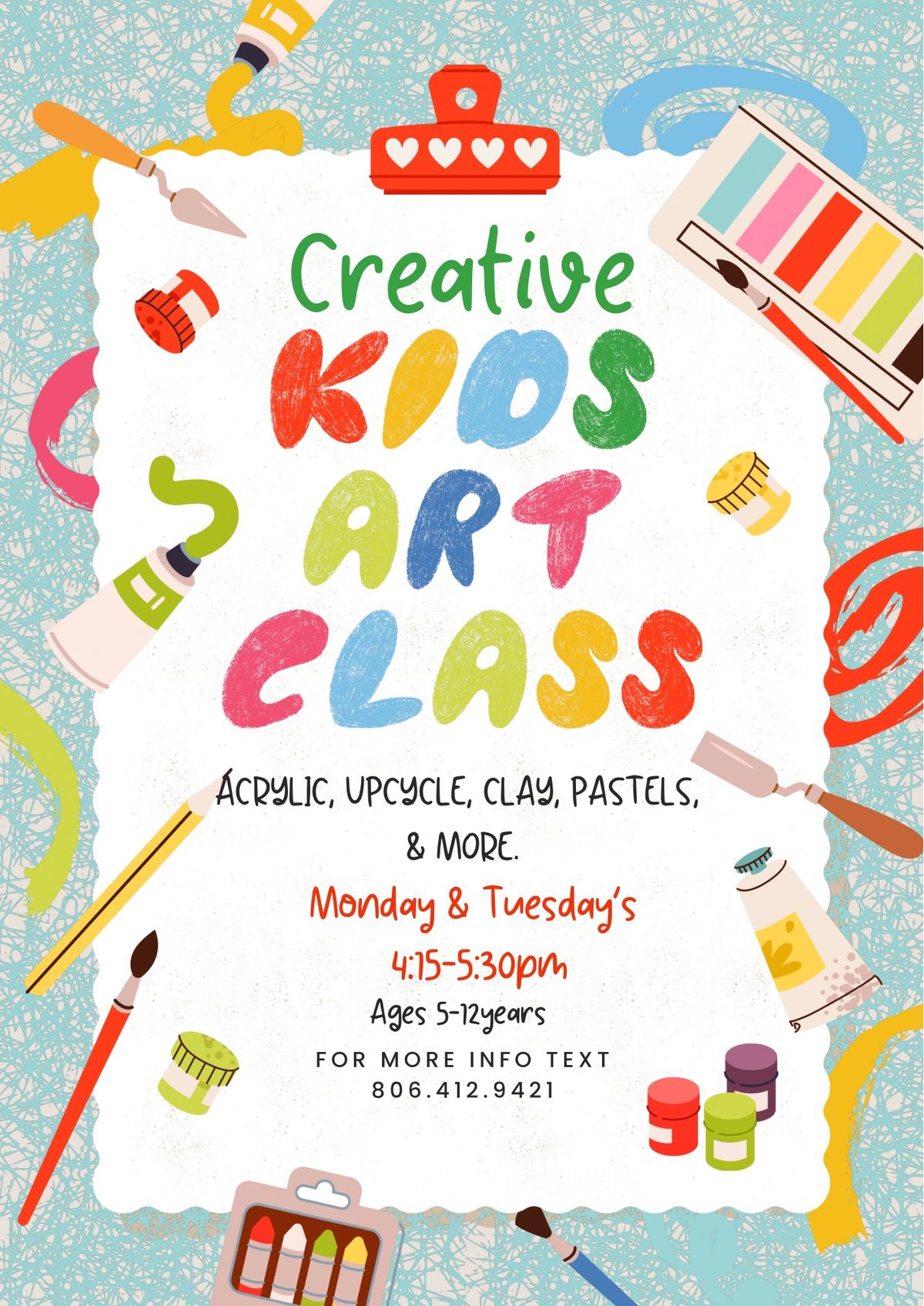 Creative Kids Classes 2025 (25% off- LTO)