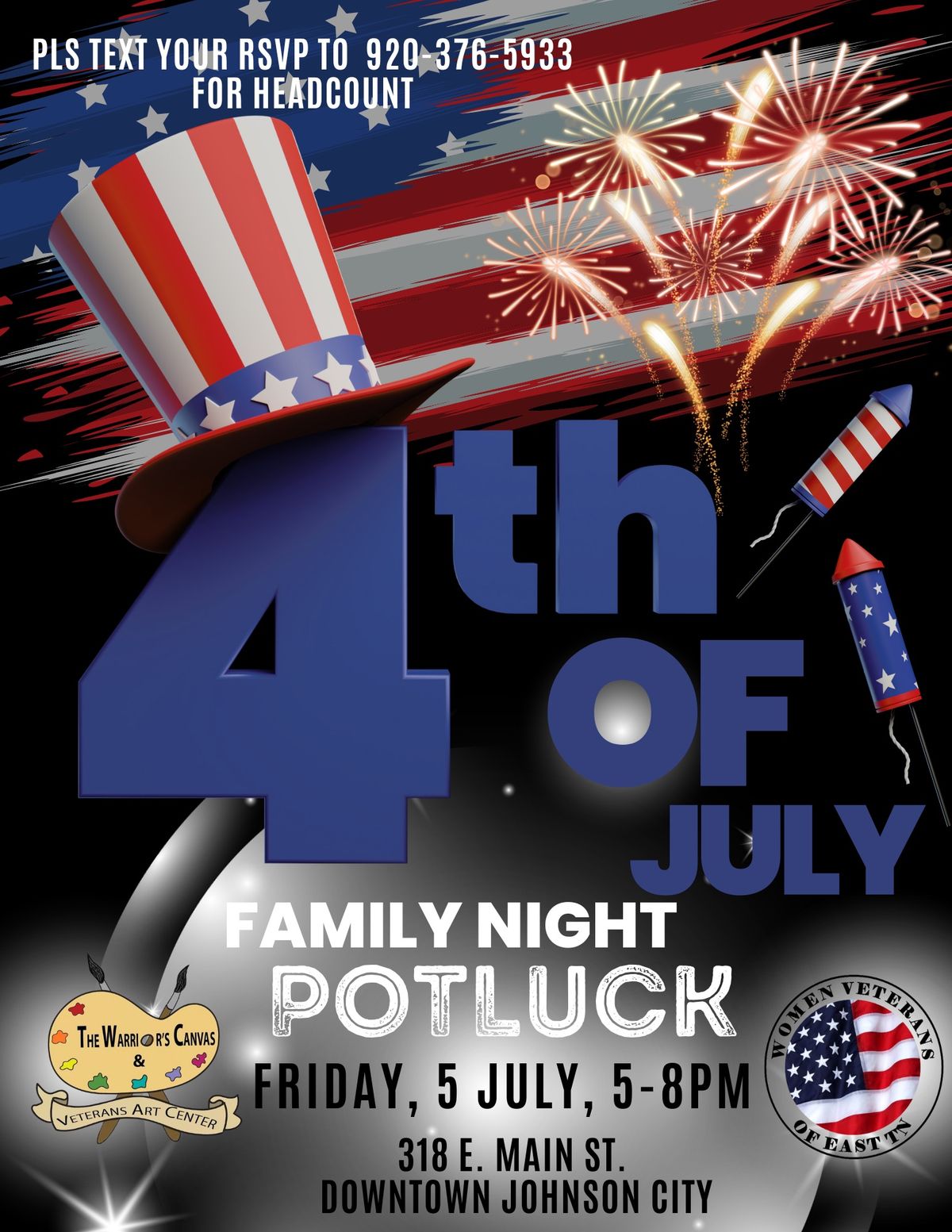 4th of July - Family Potluck Friday Night
