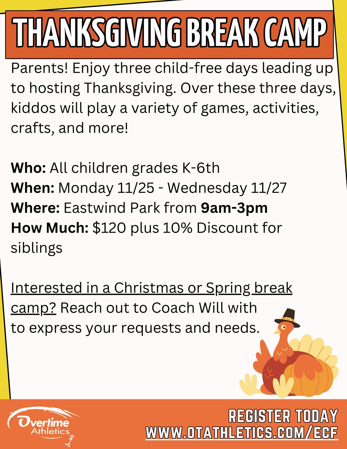 Thanksgiving Break Camp (Mon-Wed)