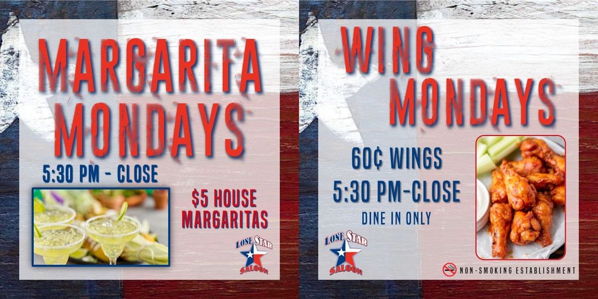 Margarita Mondays & 60\u00a2 Wings!