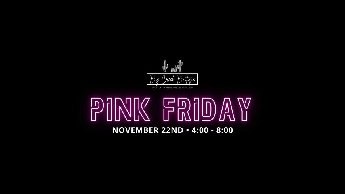 \ud83d\udecd\ufe0f Pink Friday Event @ BCB! \ud83d\udecd\ufe0f