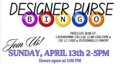 Lackawanna College Designer Purse Bingo