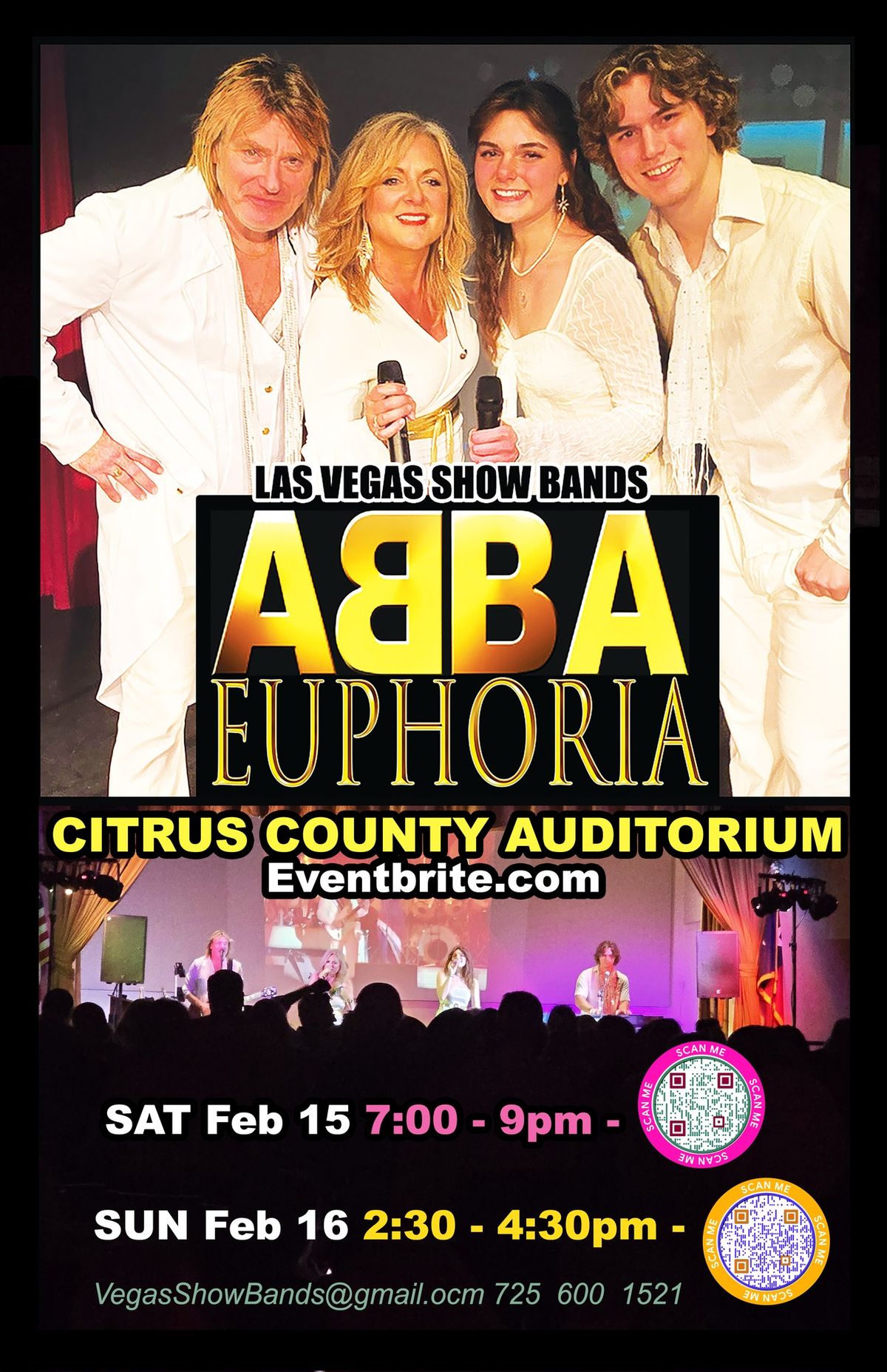 ABBA EUPHORIA THE PREMIUM ABBA EXPERIENCE from LAS VEGAS at CITRUS COUNTY AUDITORIUM 