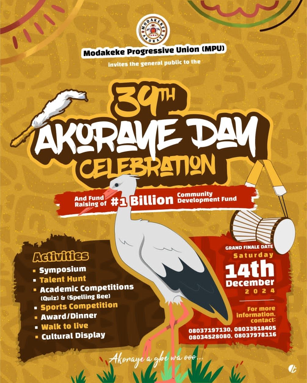 39Th  Akoraye Day Celebration 2024