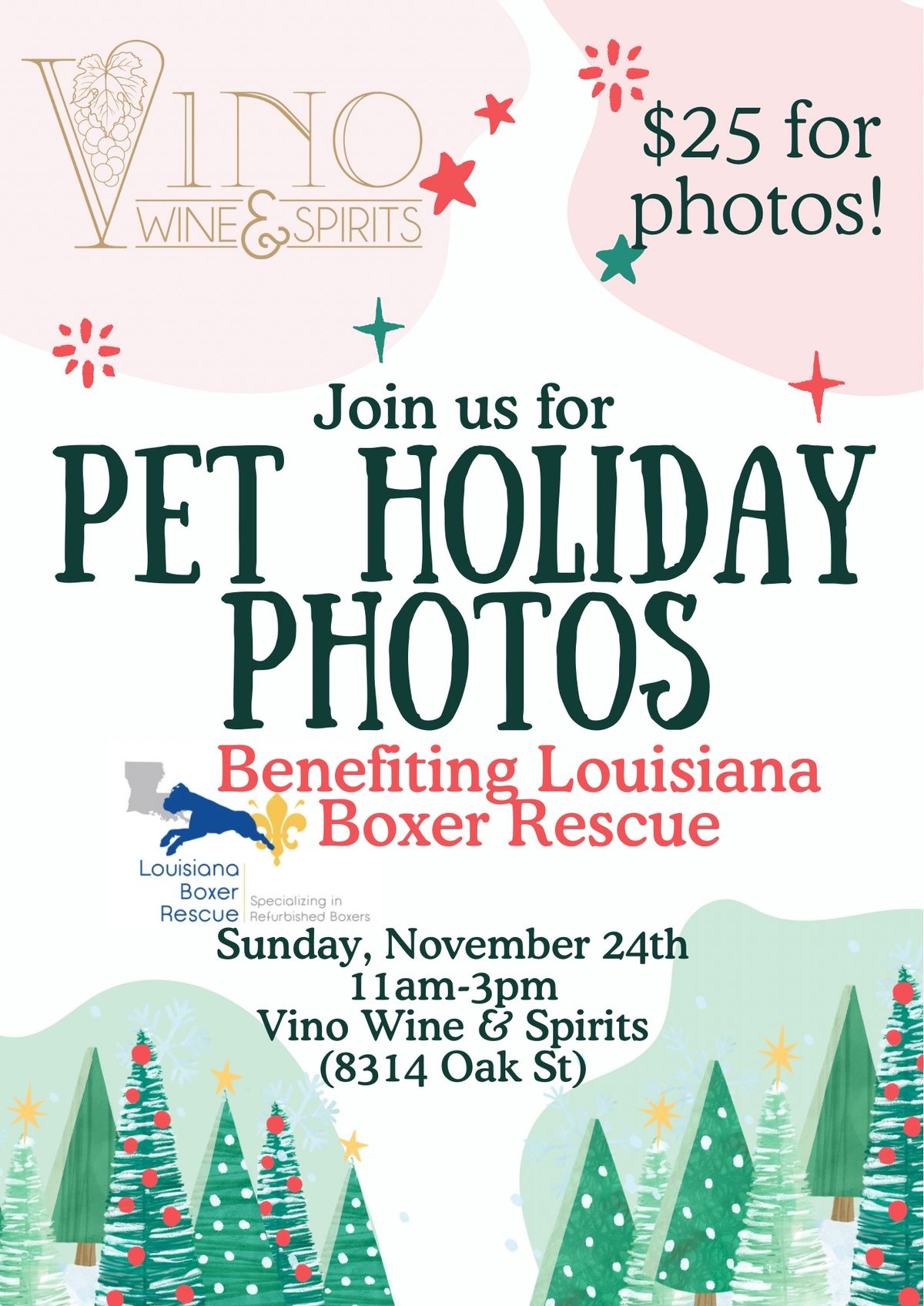 Pet Holiday Photos benefiting Louisiana Boxer Rescue