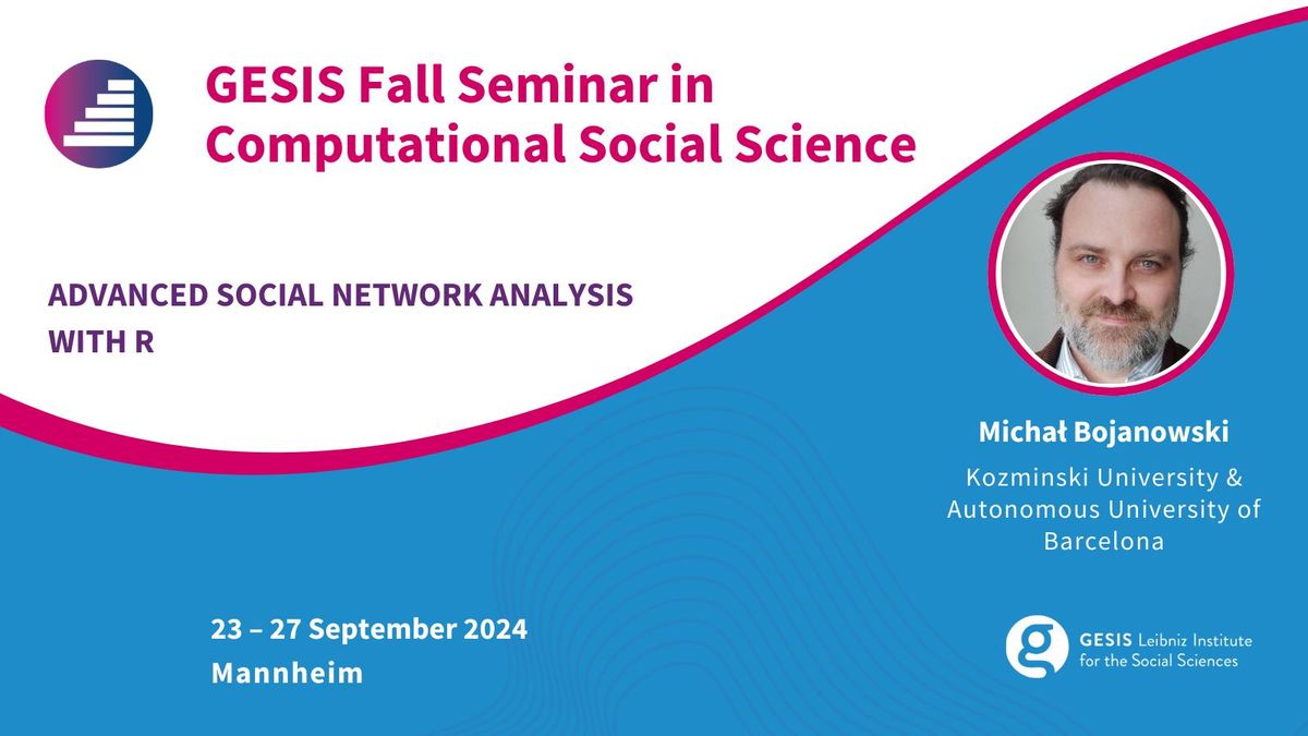 Advanced Social Network Analysis with R