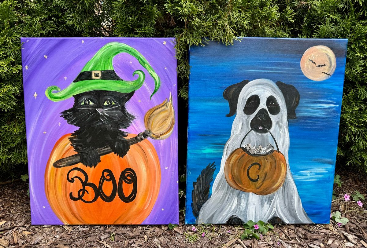 Halloween Dog Or Cat Sip & Paint at The Brewers Kettle in Kernersville Sept 24