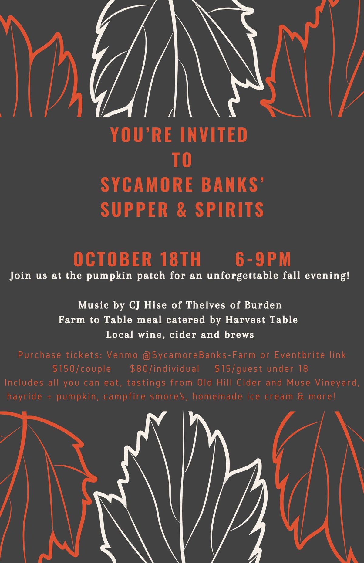 Sycamore Banks\u2019 Supper & Spirits