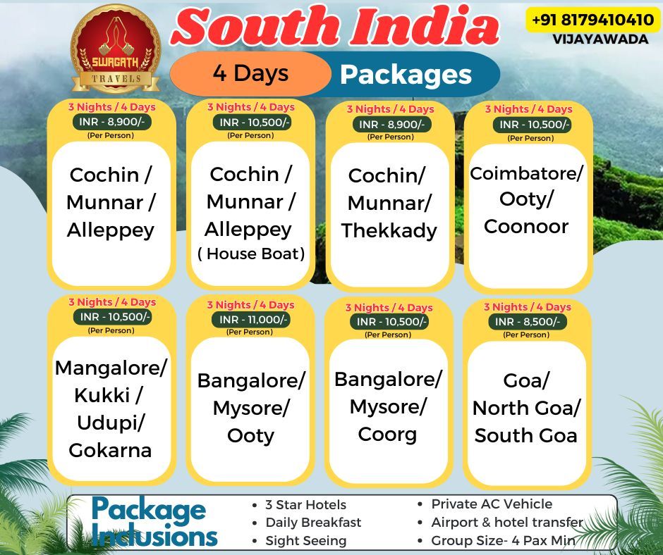 South India 4 Days Tour packages