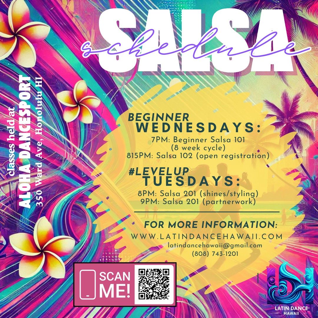 BEGINNER SALSA CLASSES (8 Week Cycle) - Latin Dance Hawaii