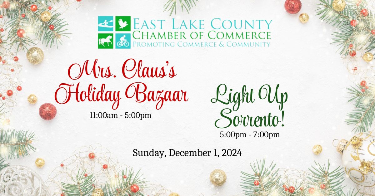 Mrs. Claus's Holiday Bazaar & Light Up Sorrento