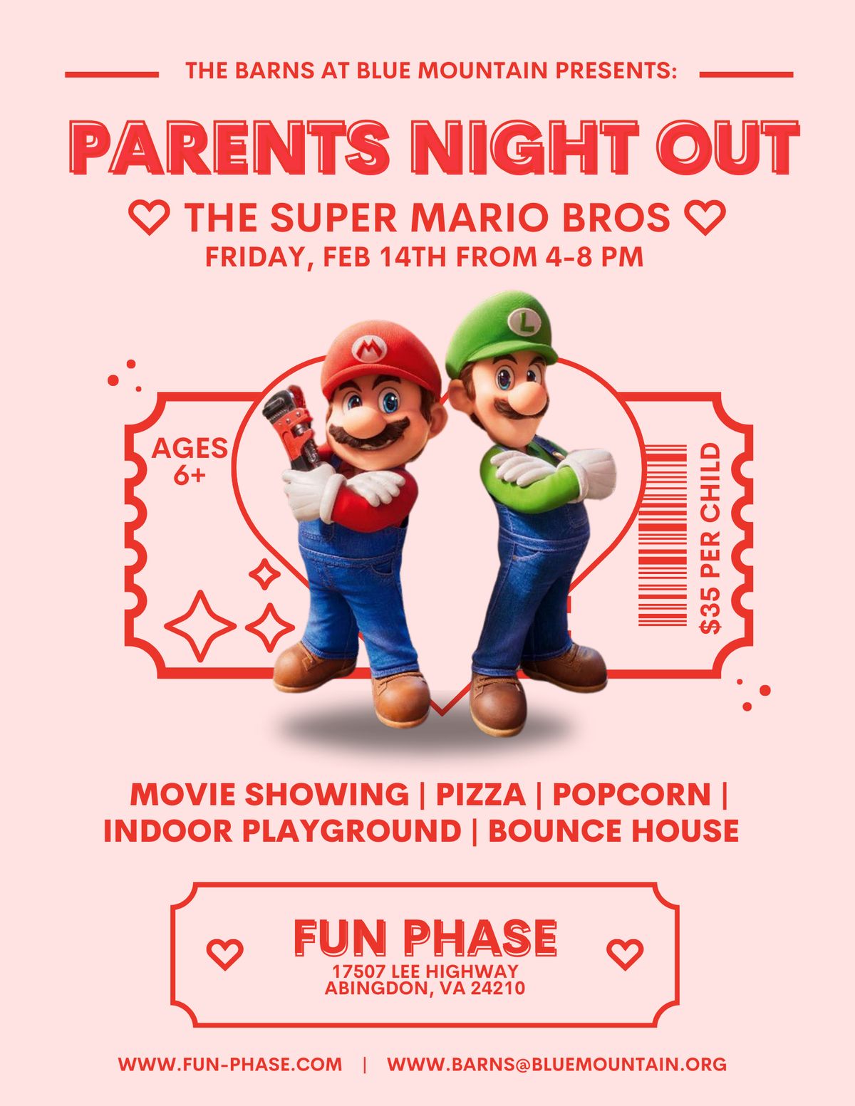 Parents Night Out Valentines Day