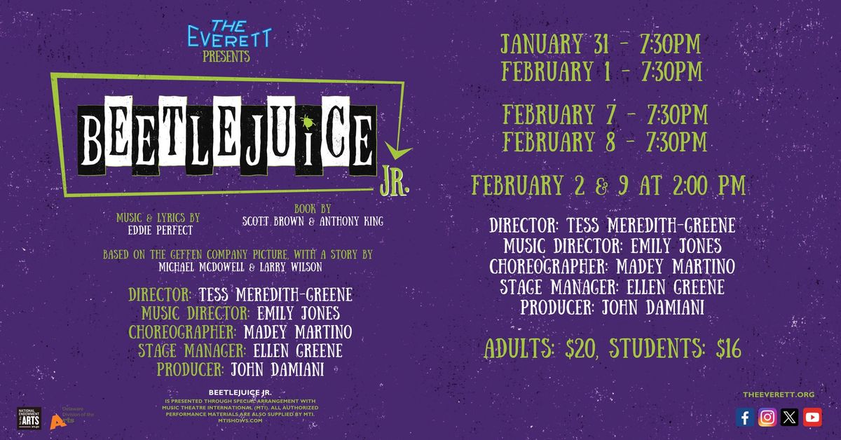 Beetlejuice JR.: The Ghost-With-The-Most Hits The Everett Stage!