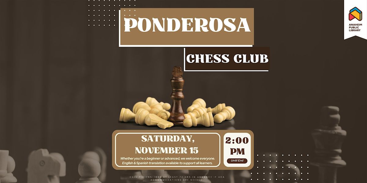 Chess Club at Ponderosa Joint-Use Branch