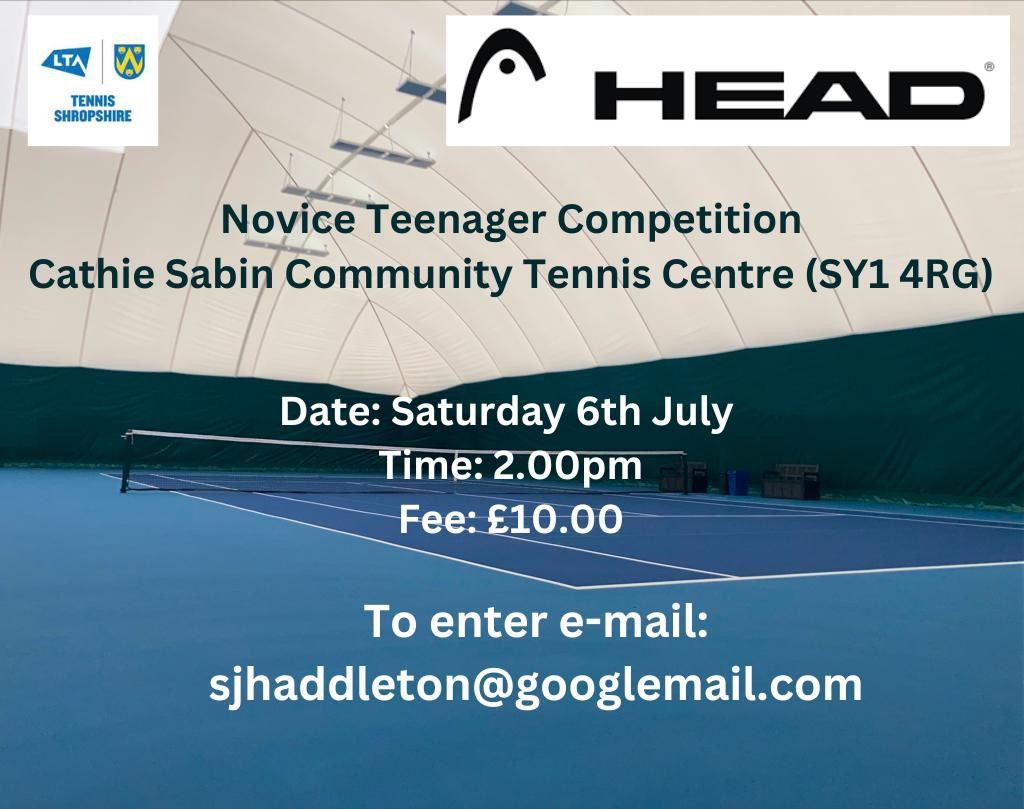 Tennis Shropshire Novice Teenager Competition 