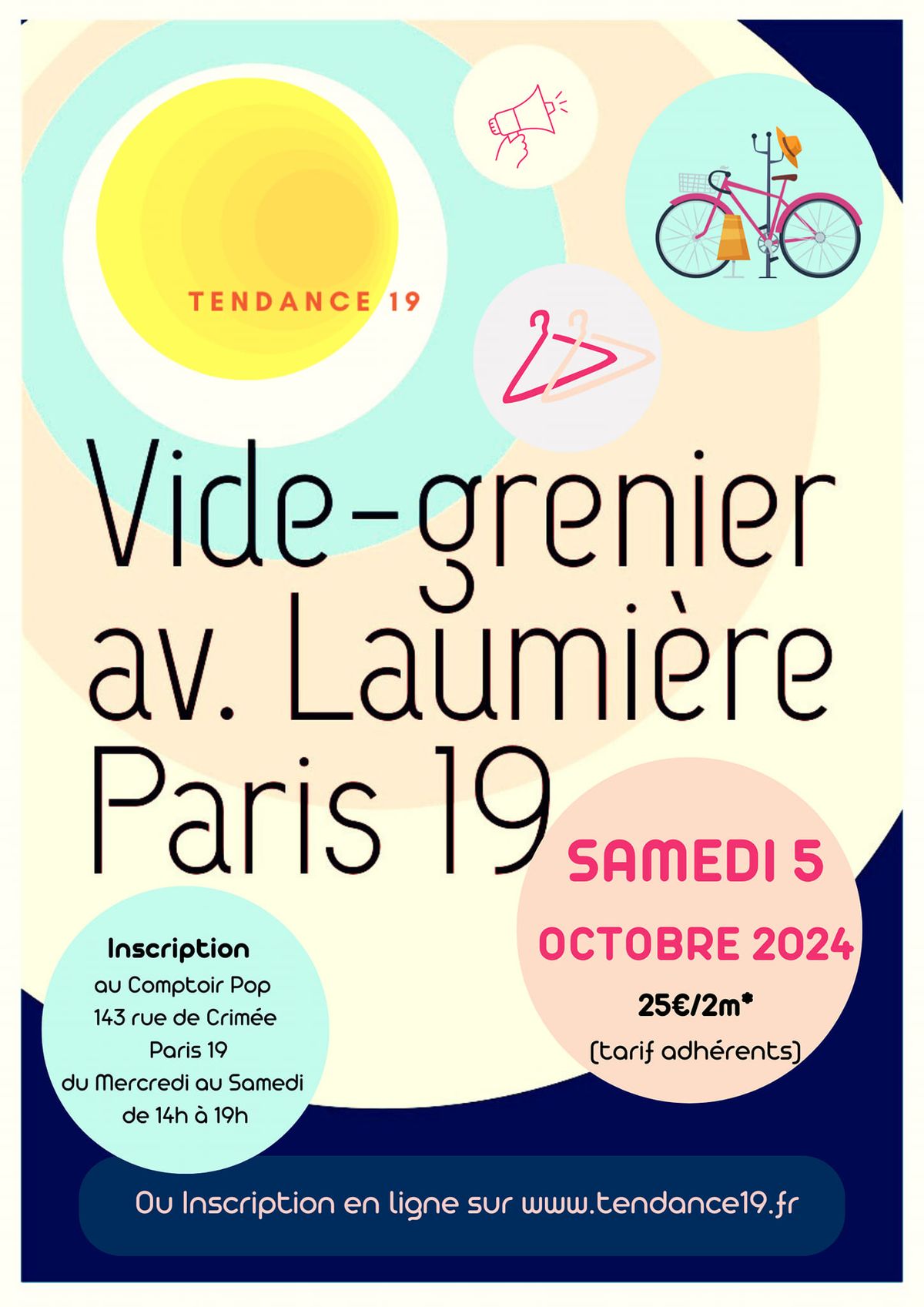 Vide-grenier av. Laumi\u00e8re Paris 19