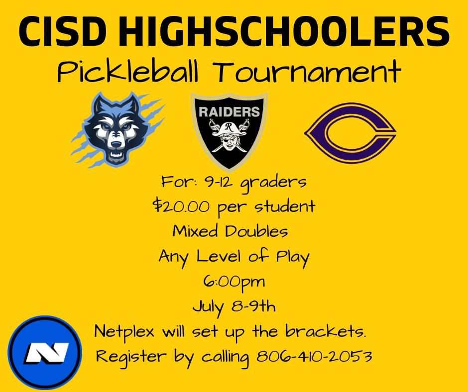 CISD Highschool Pickleball Tournament (WPHS, RHS, CHS)