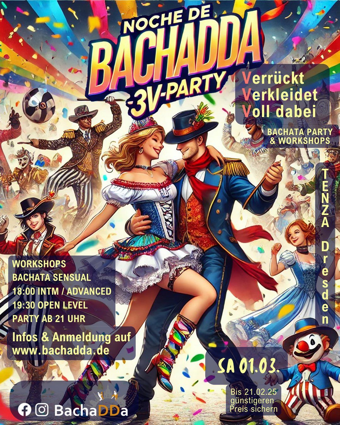 Noche de BachaDDa - 3V-Party - Verr\u00fcckt, Verkleidet & Voll dabei