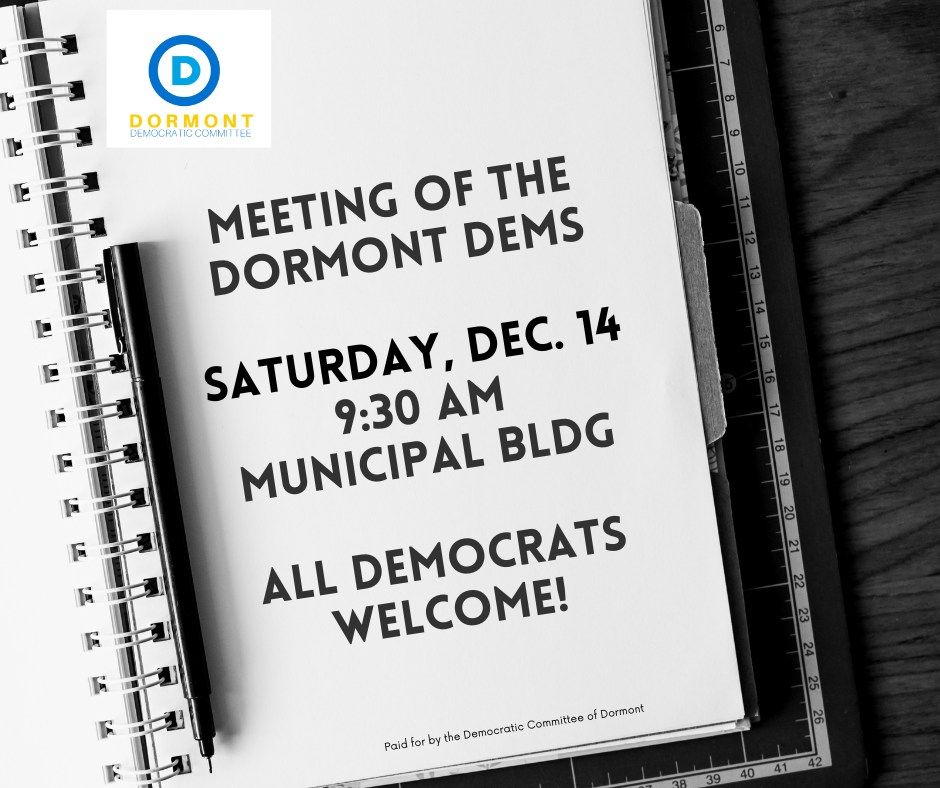 Dormont Dems November-December Combined Meeting