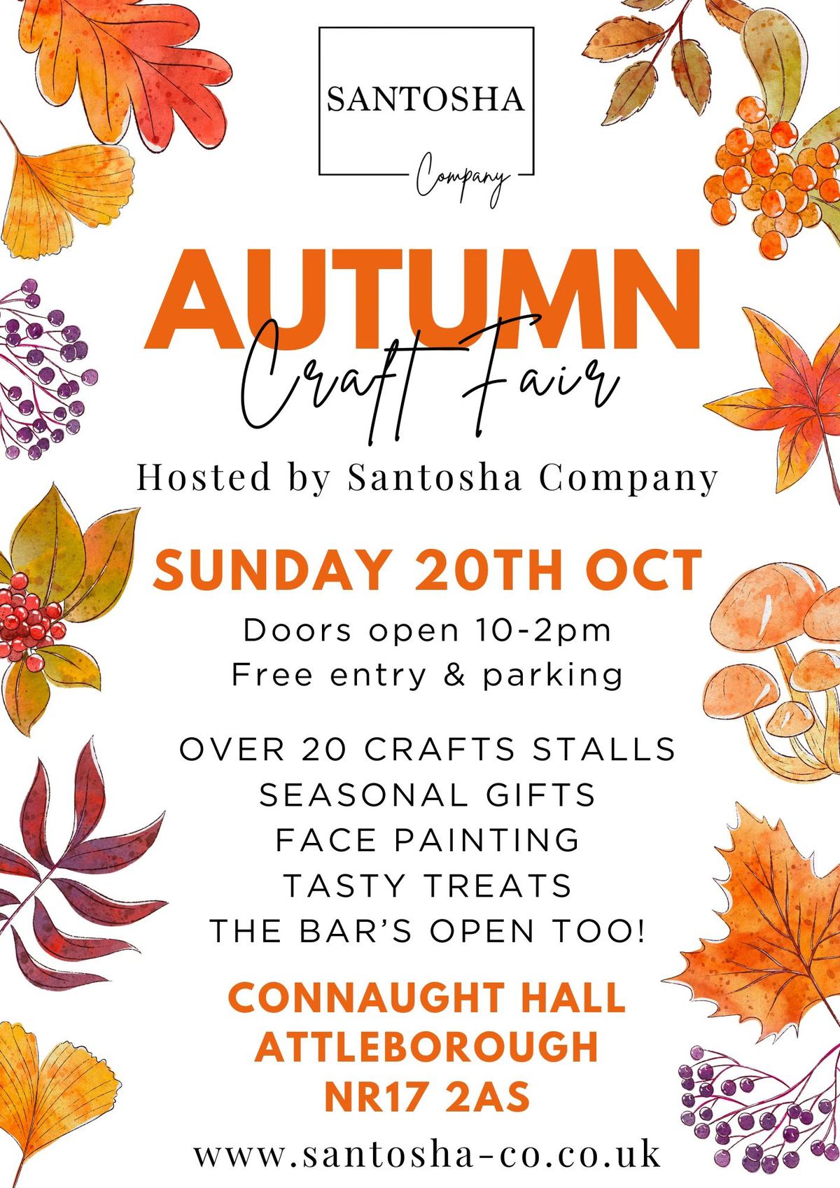 Autumn Craft Fair - Attleborough (hosted by Santosha Company)