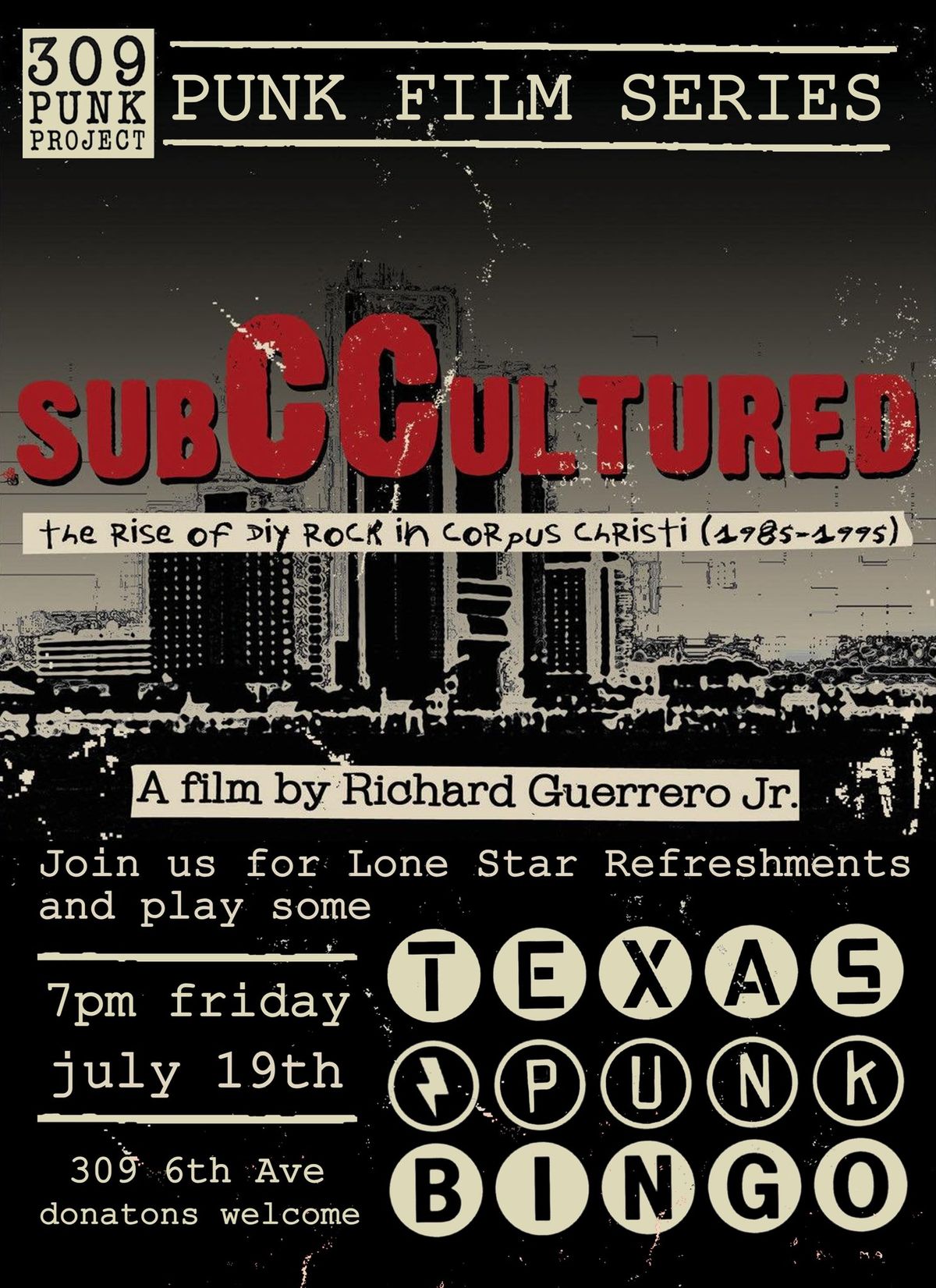 Film Screening: \u201cSubCCultured: The Rise of DIY Rock in Corpus Christi [TX]\u201d