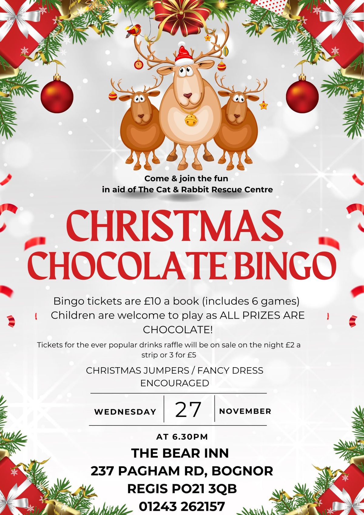 Christmas Chocolate Bingo in aid of CRRC