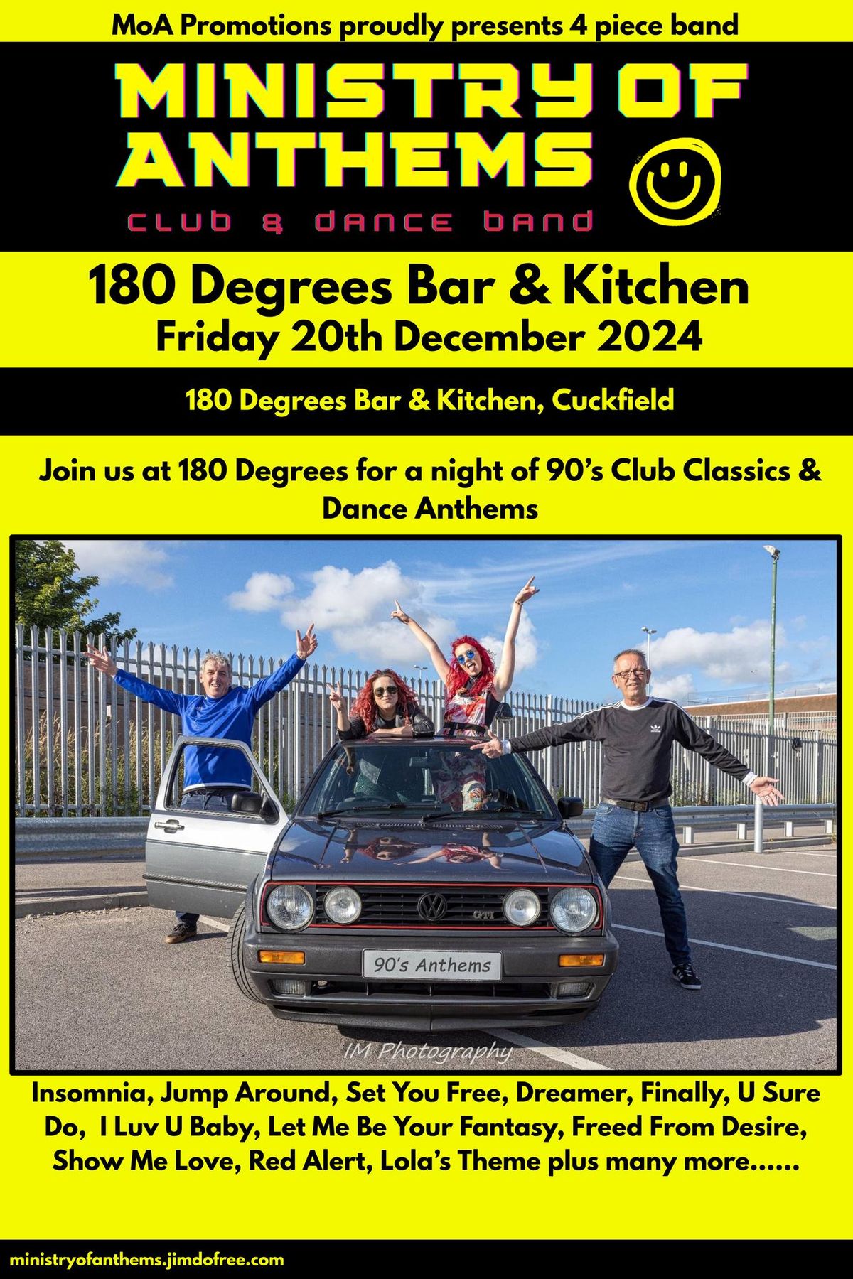 The Ministry of Anthems live at 180 Degrees Bar & Kitchen