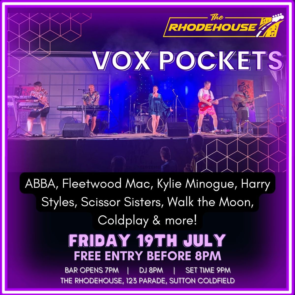 Vox Pockets! Free Entry Before 8pm