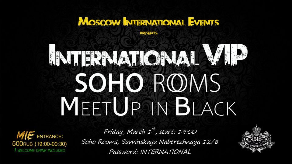 International VIP: MeetUp in Black