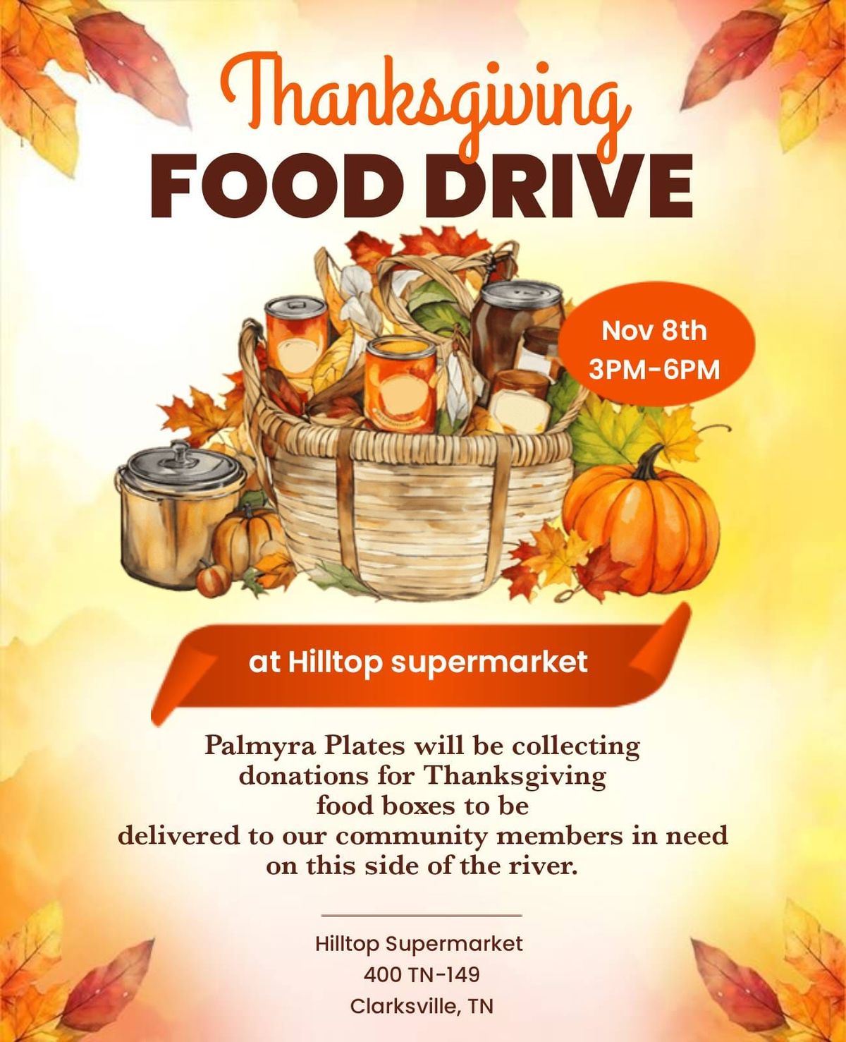 Thanksgiving food drive