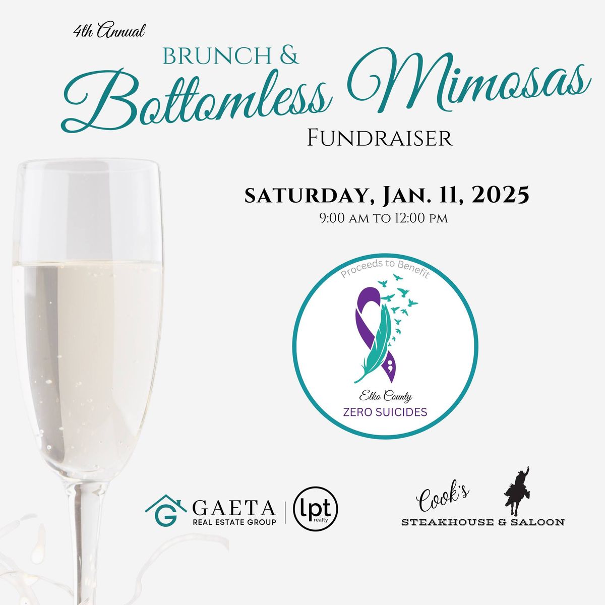 4th Annual Brunch & Bottomless Mimosas Fundraiser!!