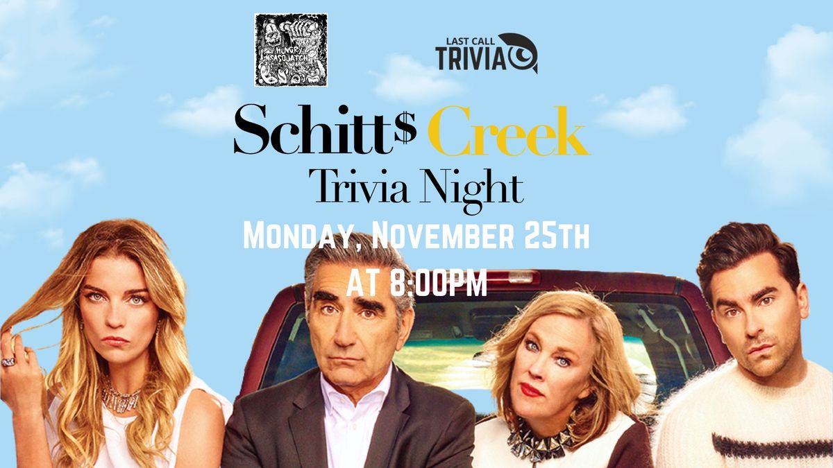 Schitt's Creek Themed Trivia at The Thirsty Sasquatch 8:00 PM to 10:00 PM