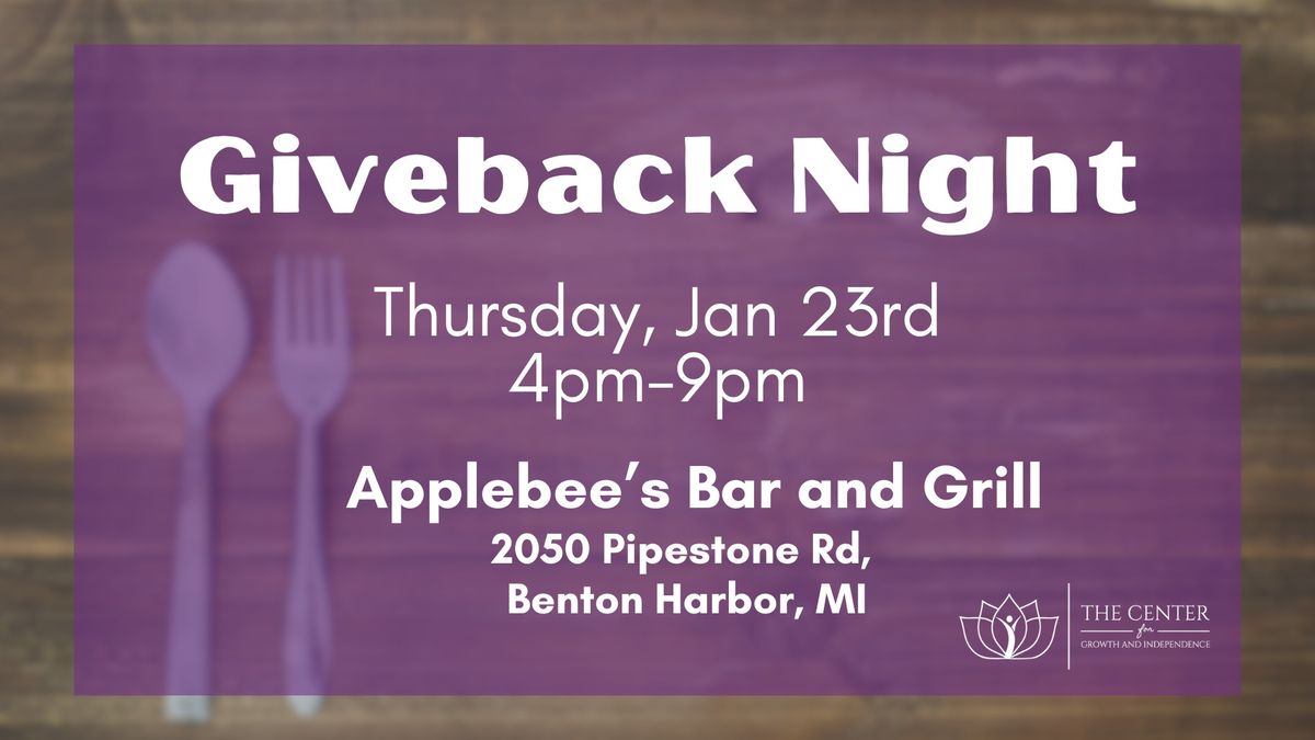 Giveback Night at Applebee's Bar + Grill