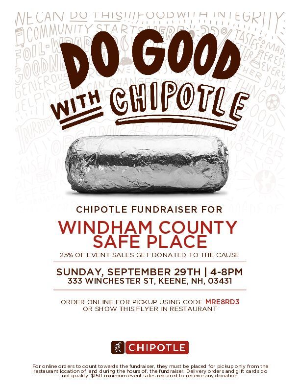 Safe Place Fundraiser at Chipotle