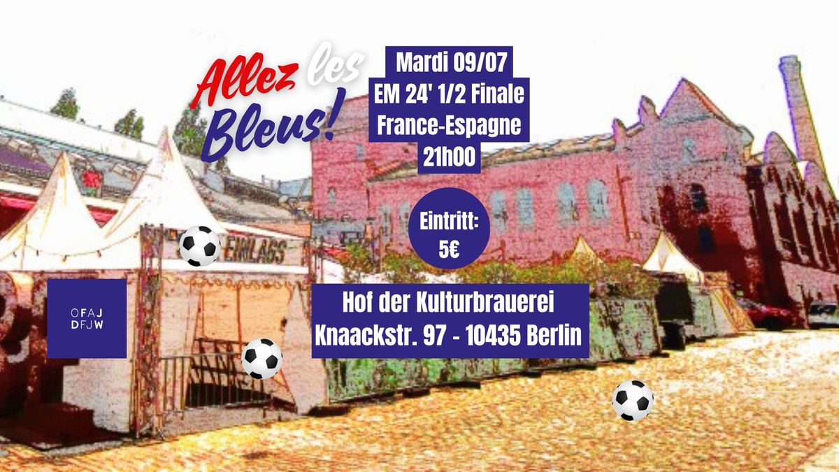 Allez les Bleus - Frankreich vs Spanien - EM 1\/2 Finale Public Viewing @ Kulturbrauerei - Berlin 