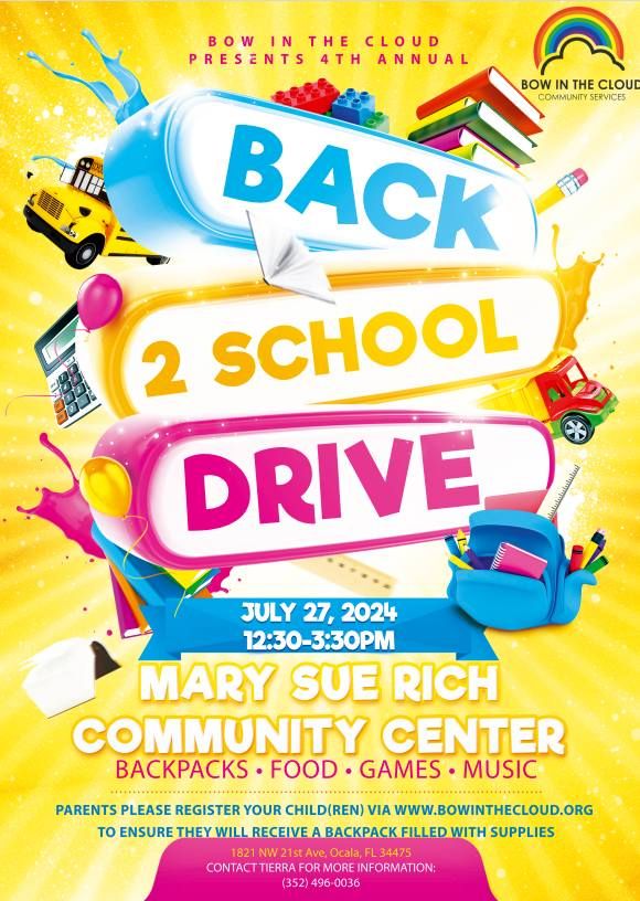 4TH ANNUAL BACK TO SCHOOL DRIVE FAMILY FUN DAY