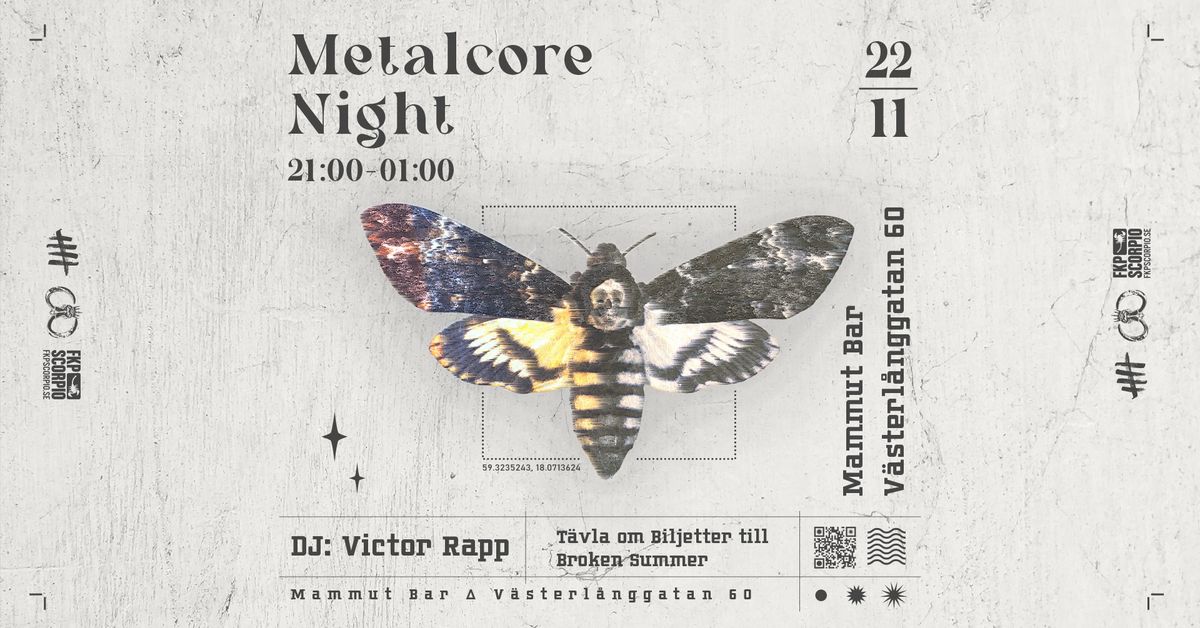 Metalcore Night p\u00e5 Mammut Bar 