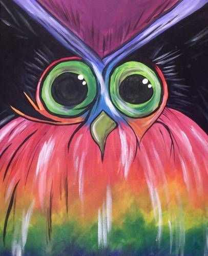 Big Colorful Owl  Family Event $29 - All Ages! | Lansing Studio