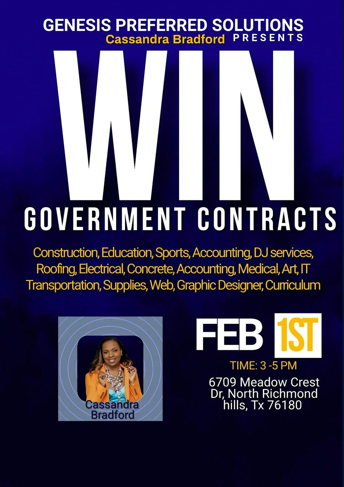 WIN GOVERNMENT CONTRACTS