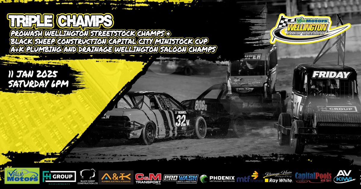 Triple Champs: Capital City Ministock Cup, Wellington Streetstocks & Saloons Champs