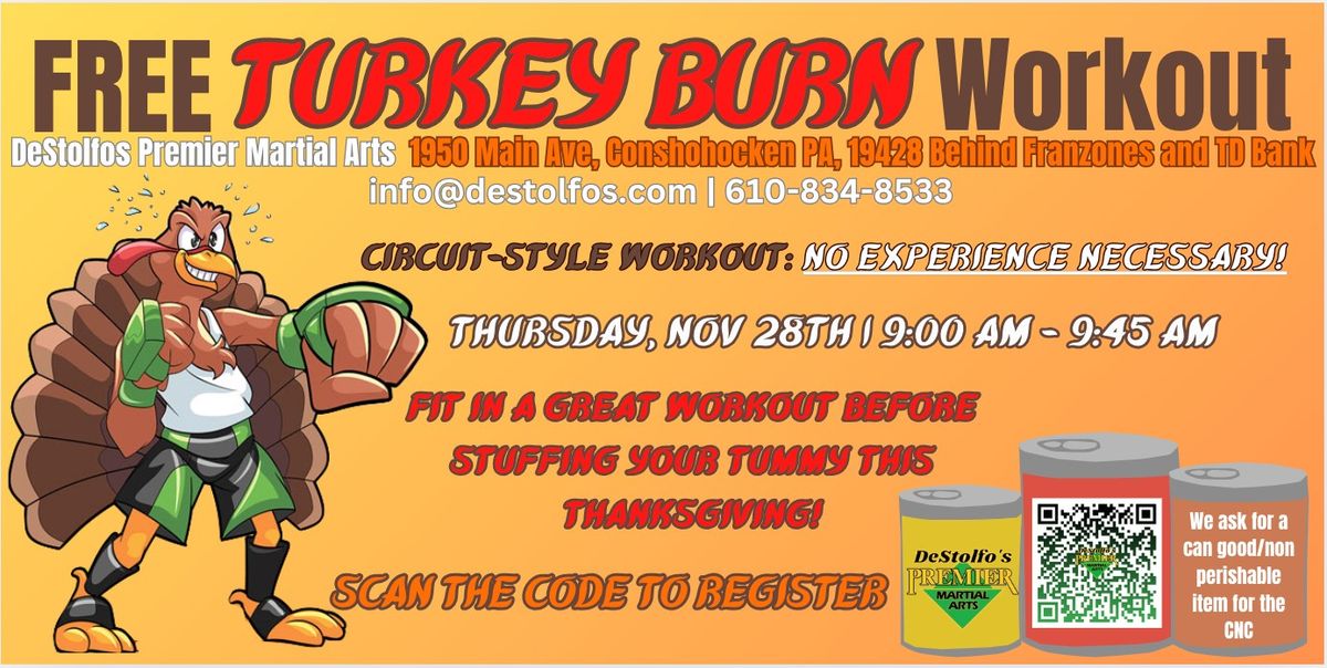 FREE Turkey Burn Workout at DeStolfo's PMA