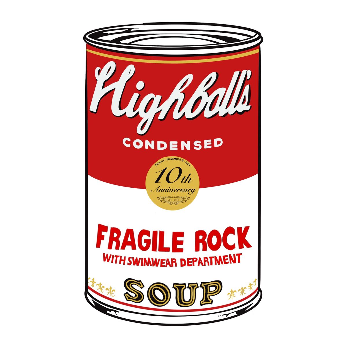 Fragile Rock 10th Anniversary Show with Swimwear Department at the Highball