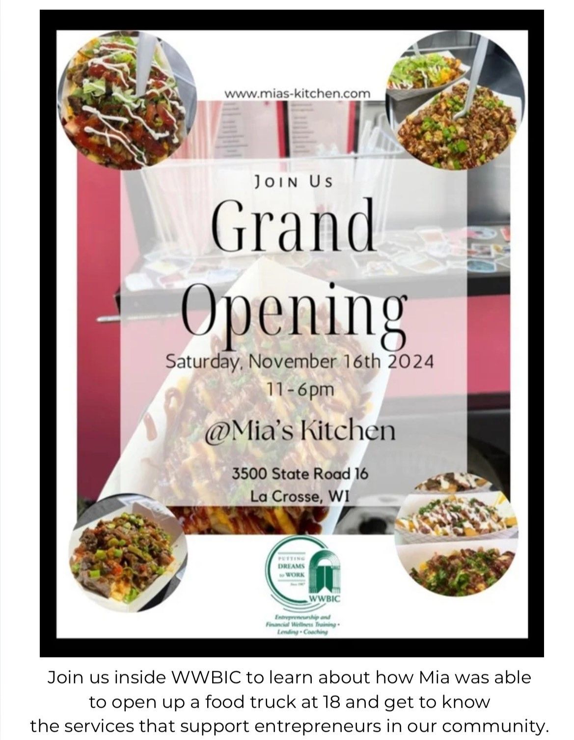 Grand Opening of Mia's Kitchen LLC Food Truck