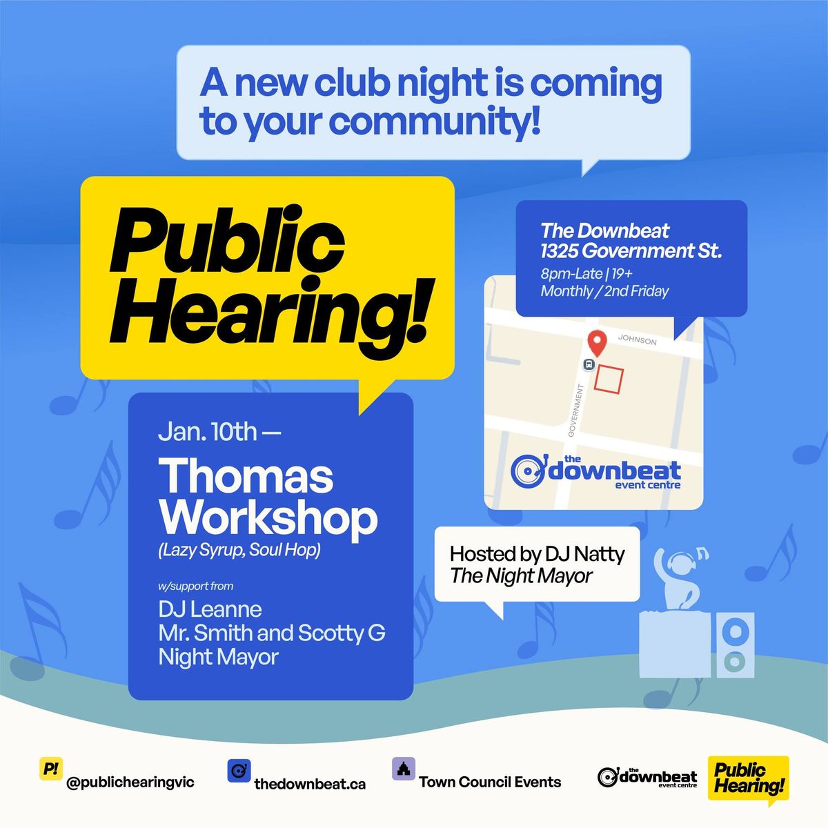 Public Hearing! #2 with Thomas Workshop, DJ Leanne, Scott Eh vs Mr Smith and The Night Mayor