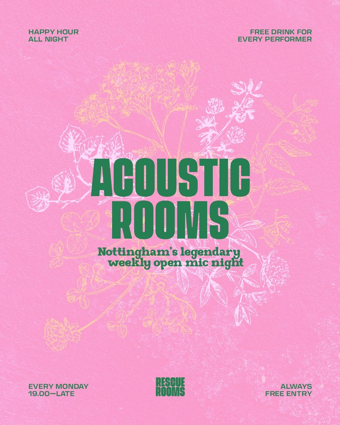 Acoustic Rooms \u2014 Every Monday at Rescue Rooms