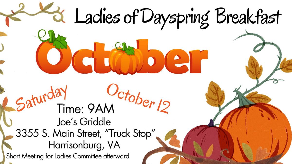 Oct. Ladies Breakfast