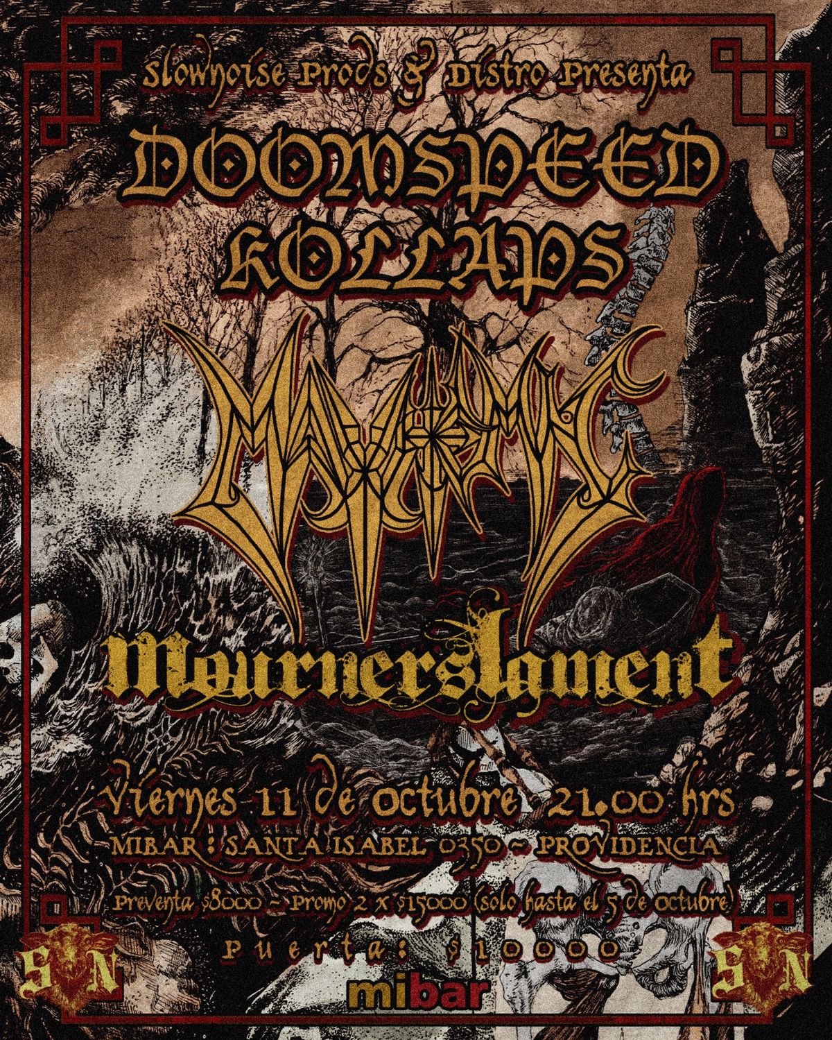 Doomspeed Kollaps: Mayhemic & Mourners Lament en MIBAR!